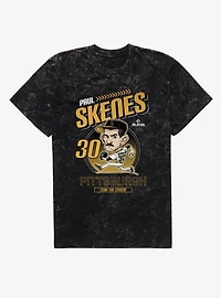 MLB Pittsburgh Pirates Paul Skenes Fear The Stache Caricature Mineral Wash T-Shirt