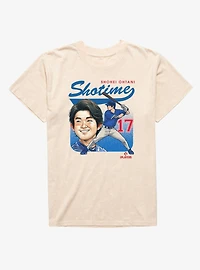 MLB Los Angeles Dodgers Shohei Ohtani Shotime Caricature Mineral Wash T-Shirt