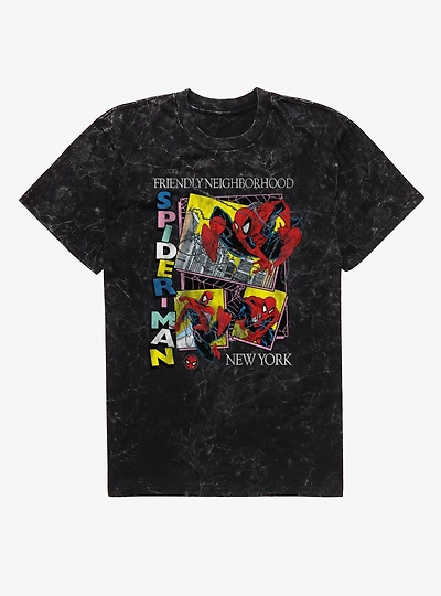 Marvel Spider-Man Friendly Neighborhood Mineral Wash T-Shirt