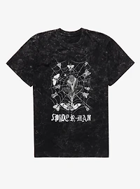 Marvel Spider-Man Butterfly Web Mineral Wash T-Shirt