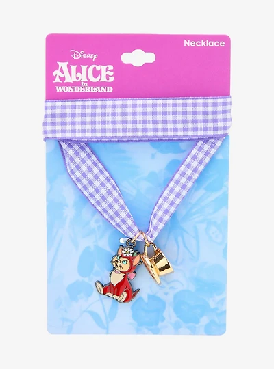 Disney Alice in Wonderland Dinah Gingham Ribbon Necklace - BoxLunch Exclusive
