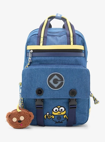 Minions Denim Backpack with Teddy Bear Coin Purse - BoxLunch Exclusive