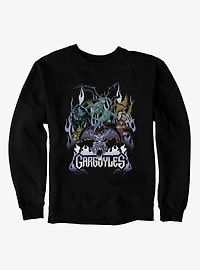 Disney Gargoyles Motorcycle Flames Sweatshirt
