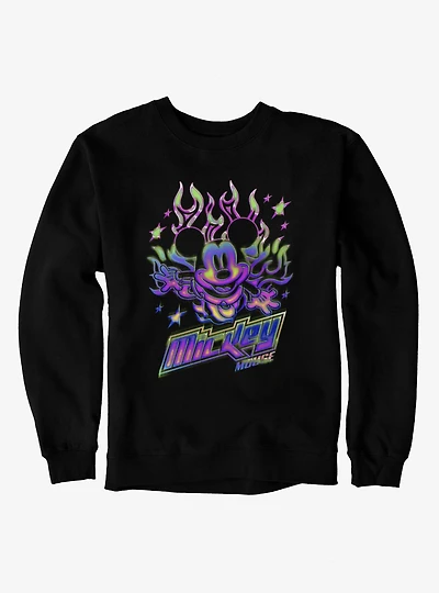 Disney Mickey Mouse Y2K Chrome Flames Sweatshirt