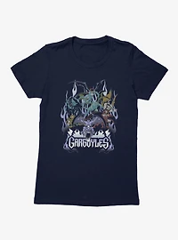 Disney Gargoyles Motorcycle Flames Womens T-Shirt
