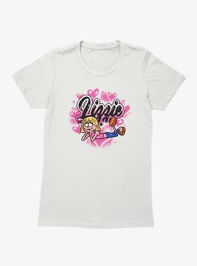 Disney Lizzie McGuire Spray Paint Hearts Womens T-Shirt