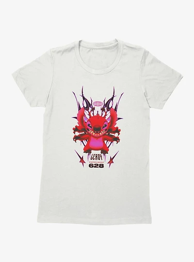 Disney Lilo & Stitch Leroy 628 Y2K Flames Womens T-Shirt