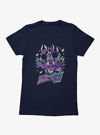 Disney Mickey Mouse Y2K Chrome Flames Womens T-Shirt