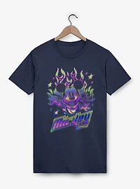 Disney Mickey Mouse Y2K Chrome Flames T-Shirt