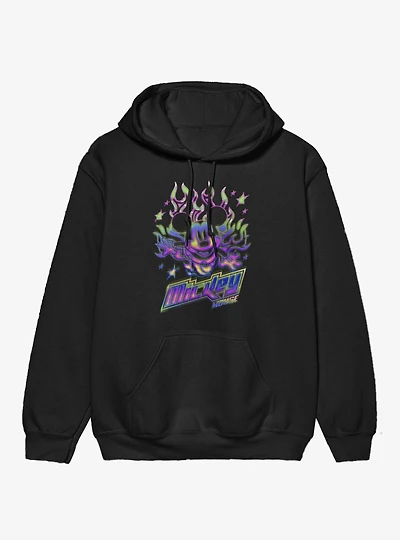 Disney Mickey Mouse Y2K Chrome Flames Hoodie