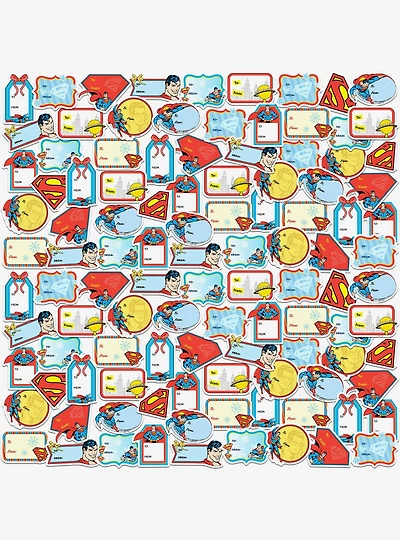 DC Comics Superman Christmas Labels Miscellaneous 100ct Sticker Pack