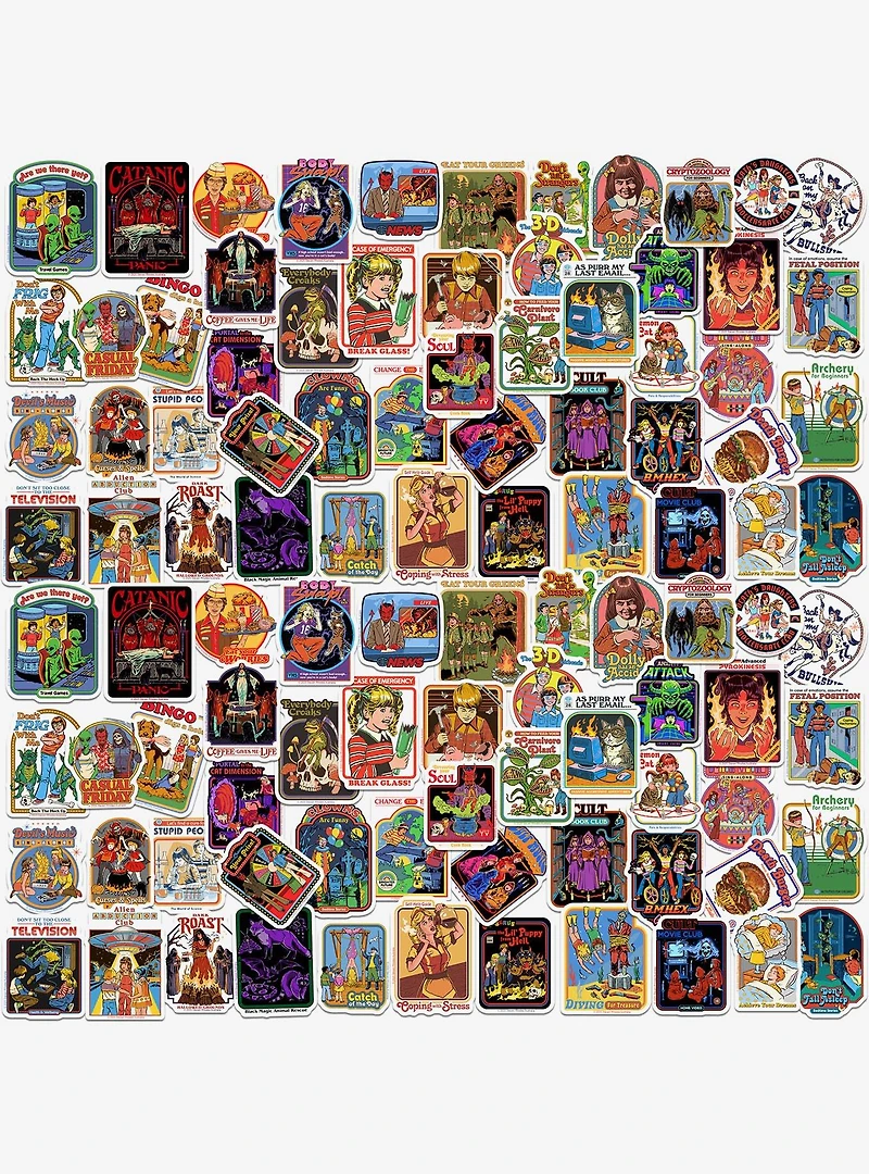 Steven Rhodes Dark Humor Miscellaneous 100ct Sticker Pack