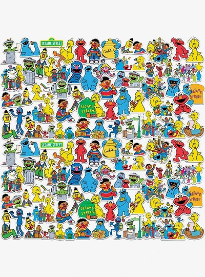 Sesame Street Vintage 1969 Miscellaneous 100ct Sticker Pack