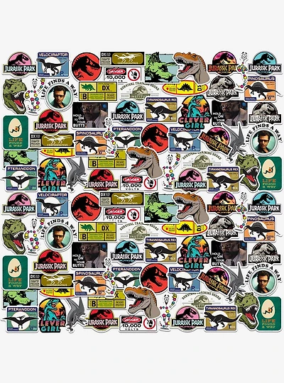 Jurassic Park Variety Miscellaneous 100ct Sticker Pack