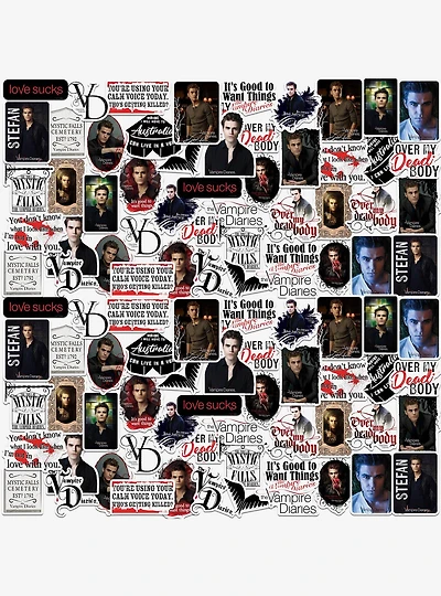Vampire Diaries Stefan Miscellaneous 100ct Sticker Pack