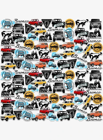Ford Bronco Miscellaneous 100ct Sticker Pack