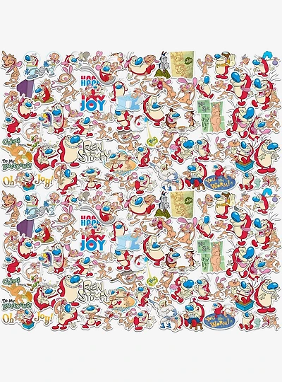Ren and Stimpy Variety Miscellaneous 100ct Sticker Pack