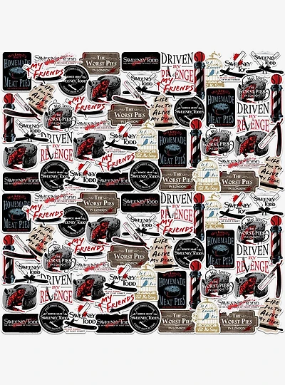 Sweeney Todd Variety Miscellaneous 100ct Sticker Pack