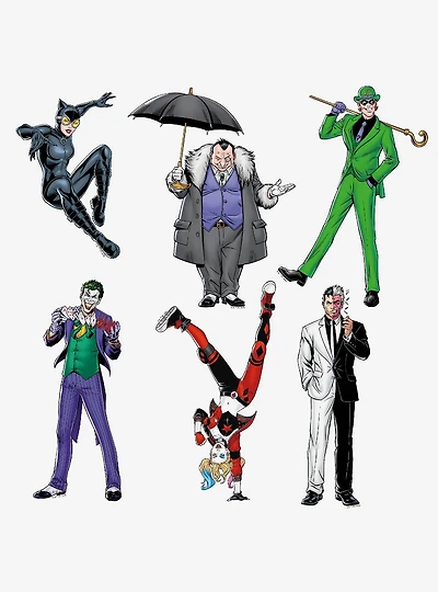 DC Comics Batman Character Villains Miscellaneous 100ct Sticker Pack