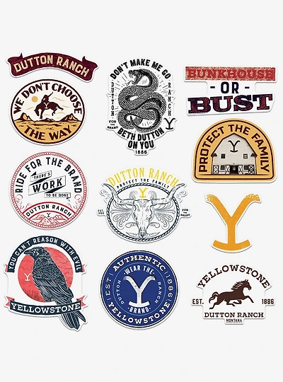Yellowstone Miscellaneous 100ct Sticker Pack