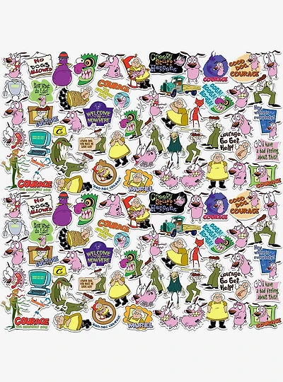 Courage The Cowardly Dog Miscellaneous 100ct Sticker Pack