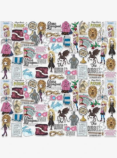 Harry Potter Chibi Luna Lovegood Collection Miscellaneous 100ct Sticker Pack