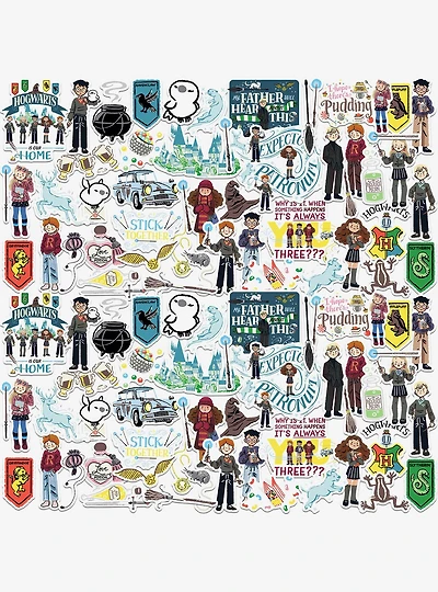 Harry Potter Stick Together Collection Miscellaneous 100ct Sticker Pack
