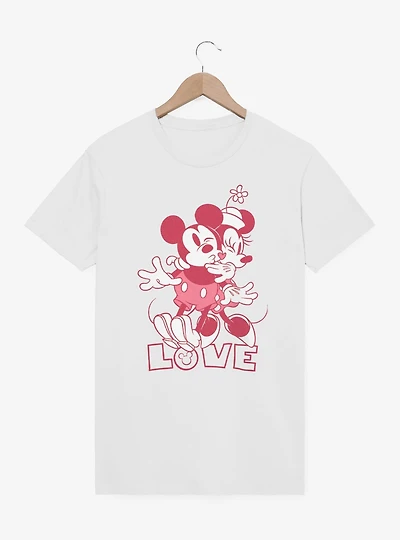 Disney Mickey Mouse & Minnie Kiss Love T-Shirt