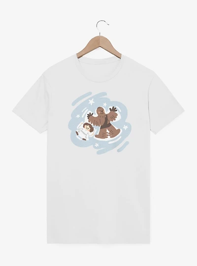 Star Wars Snow Angels Chewbacca & Princess Leia T-Shirt