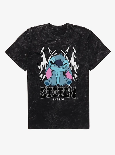 Disney Lilo & Stitch Tribal Goth Mineral Wash T-Shirt