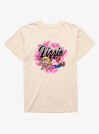 Disney Lizzie McGuire Spray Paint Hearts Mineral Wash T-Shirt