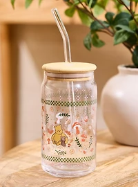 Disney Winnie the Pooh Better Together Glass Cup with Straw - BoxLunch Exclusive