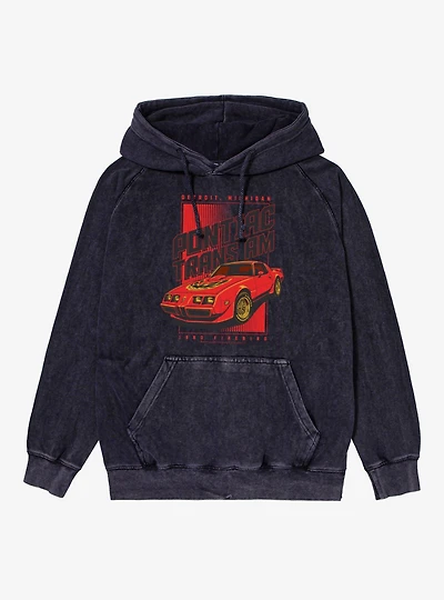 Trans Am Pontiac Firebird Red Mineral Wash Hoodie