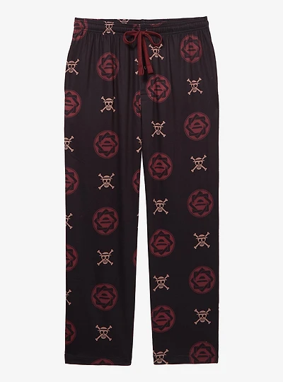 One Piece Monkey D. Luffy Jolly Roger Allover Print Sleep Pants — BoxLunch Exclusive