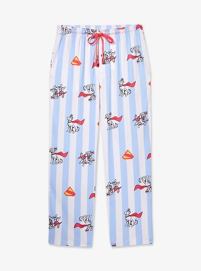 DC Comics Supergirl Krypto Striped Plus Sleep Pants — BoxLunch Exclusive