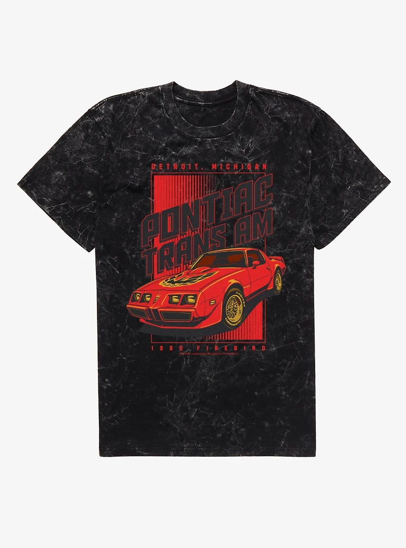 Trans Am Pontiac Firebird Red Mineral Wash T-Shirt