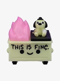 Dumpster Fire This Is Fine Glow-in-the-Dark Vinyl Figure