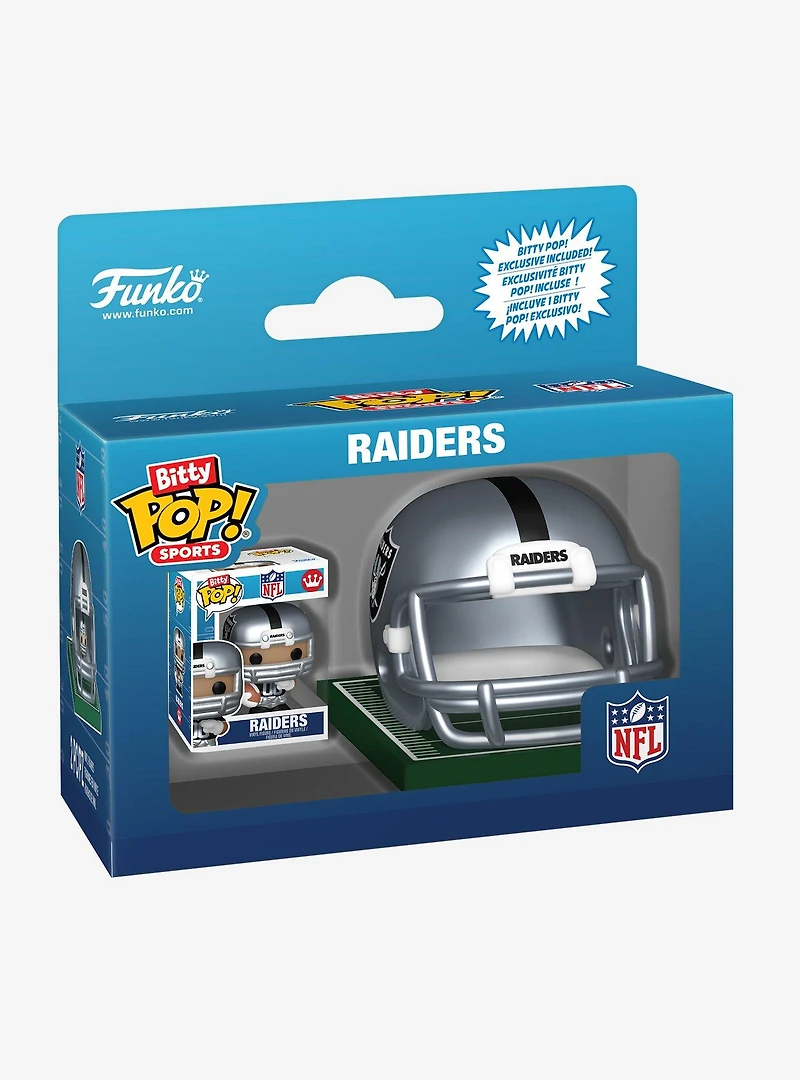 Funko Bitty Pop! Sports NFL Las Vegas Raiders Helmet and Player Mini Vinyl Figure