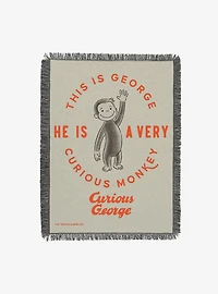 Curious George Very Curious Monkey Tapestry Throw Blanket