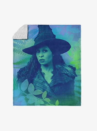 Wicked: For Good Greenery Silk Touch Sherpa Throw Blanket