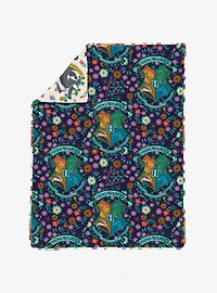 Harry Potter Botanical Crests 60x90" Quilted Throw Blanket