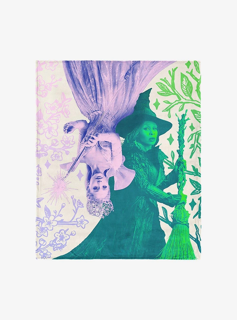 Wicked: For Good Pink and Green 46x60" Silk Touch Throw Blanket