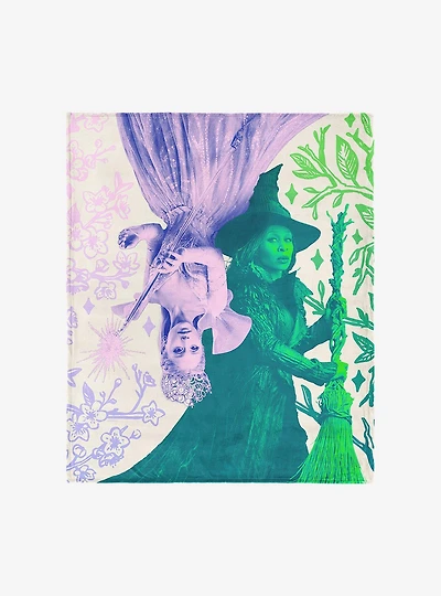 Wicked: For Good Pink and Green 46x60" Silk Touch Throw Blanket