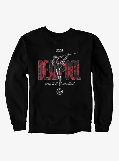 Marvel Deadpool Merc With A Mouth Pose Sweatshirt BoxLunch Exclusive