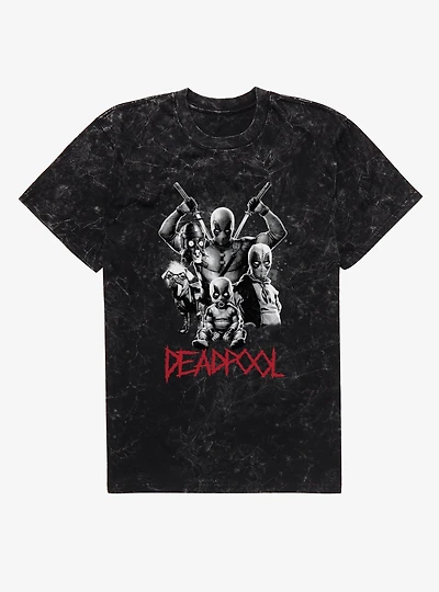 Marvel Deadpool Deadpools Collage Mineral Wash T-Shirt BoxLunch Exclusive