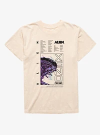 Alien Xenomorph Scan Mineral Wash T-Shirt