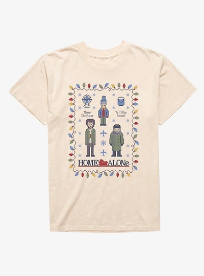 Home Alone Mock Stitch Wet Bandits Mineral Wash T-Shirt