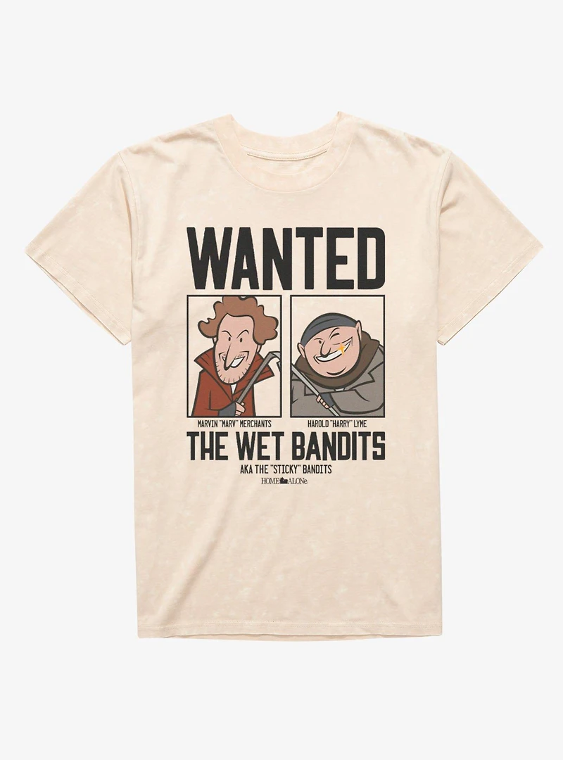 Home Alone Wanted The Wet Bandits Mineral Wash T-Shirt