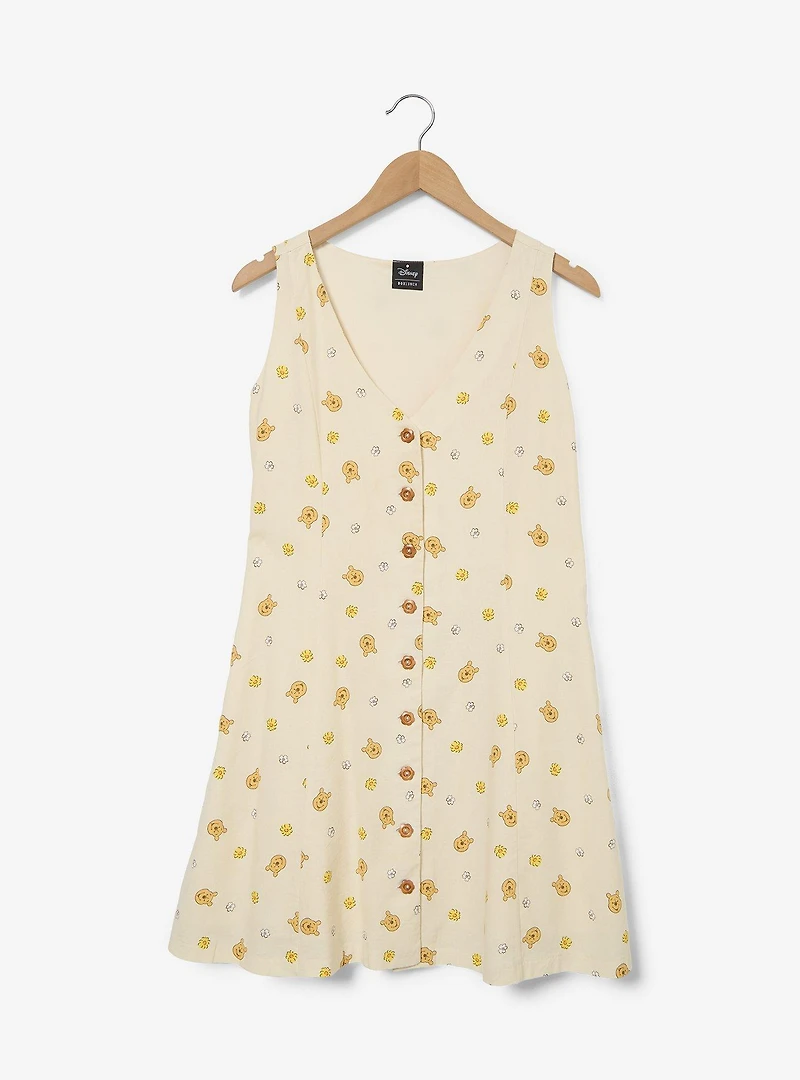 Disney Winnie the Pooh Allover Print Button-Up Plus Tank Dress — BoxLunch Exclusive