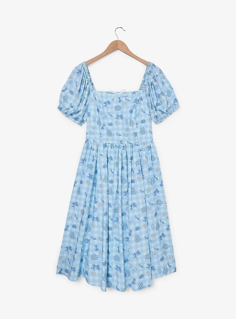 Disney Cinderella Gingham Plus Midi Dress — BoxLunch Exclusive